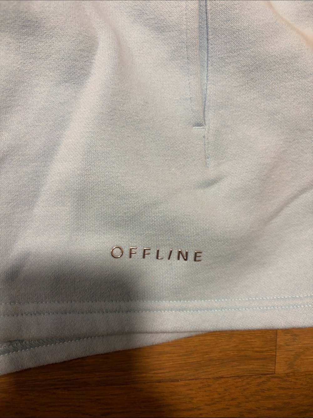 Everyday Light Blue Athletic Shorts with Elastic Waist - Picture 2 of 5